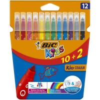 Retoladors de colors assortits Kids Kid Couleur BIC, Caixa 10+2 u