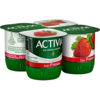 Activia con fresa DANONE, pack 4x120 g