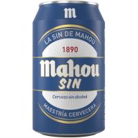 Cervesa sense alcohol MAHOU, llauna 33 cl