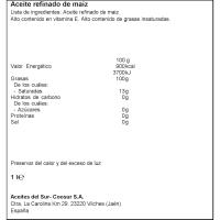 Aceite de maíz COOSOL, botella 1 litro