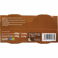 Pera en dados en almíbar EROSKI, pack 2x115 g