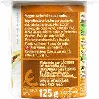 Iogurt natural amb sucre de canya EROSKI, pack 4x125 g