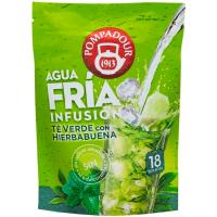 Té verde con hierbabuena POMPADOUR Agua Fría, bolsa 18 monodosis