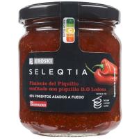 Pebrot de piquillo confitat Eroski SELEQTIA, flascó 230 g