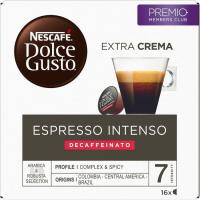 Café espresso descafeinado intenso DOLCE GUSTO, caja 16 uds