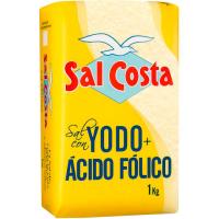 Sal marina con yodo-ácido fólico SAL COSTA, paquete 1 kg