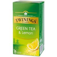 Green Tea&Lemon TWININGS, caixa 25 sobres