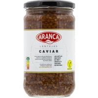 Lentejas caviar cocidas ARANCA, frasco 580 g