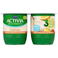 Activia 0% cremós multifruita DANONE, pack 4x120 g