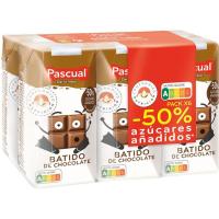 Batido sabor a chocolate PASCUAL, brik 6x200 ml