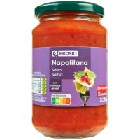 Salsa napolitana EROSKI, frasco 350 g