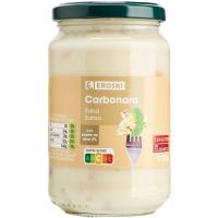 Salsa carbonara EROSKI, frasco 350 g