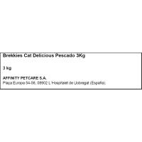 Delicious de pescado-verdura para gato BREKKIES, saco 3 kg