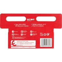 Pila alcalina LR03 (AAA)  ECRON, pack 12 uds