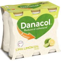 Danacol para beber de lima-limón DANONE, pack 6x100 g