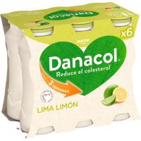 Danacol para beber sabor lima-limón DANONE, pack 6x100 g