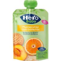 Bolsita multifrutas con galletas HERO Baby, doypack 100 g