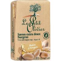 Jabón suave con aceite de argán LE PETIT OLIVIER, pastilla 250 g