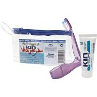Cepillo y dentífrico para adulto de viaje KIN, pack 1 ud
