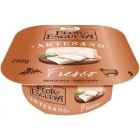 Queso fresco de oveja artesano FLOR DE ESGUEVA, tarrina 250 g