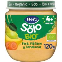 Tarito eco de pera-plátano-zanahoria HERO SÓLO BIO, tarro 120 g Tarito eco de pera-plátano-zanahoria HERO SÓLO BIO, tarro 120 g