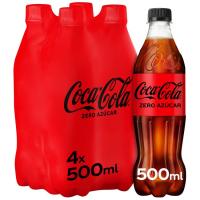 Refresc de cola COCA COLA Zero, pack 4x50 cl