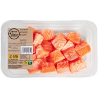 Dados de salmón EROSKI NATUR GGN, bandeja 250 g