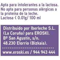 Llet sencera sense lactosa EROSKI, brik 1 litre