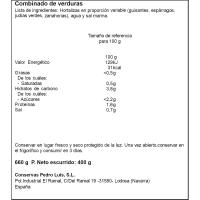 Combinado de verduras PEDRO LUIS, frasco 400 g