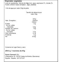 Espirals vegetals SANMARTI, paquet 250 g