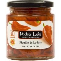 Pimiento de piquillo en tiras PEDRO LUIS, frasco 205 g 