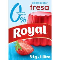 Gelatina de maduixa 0% sucres ROYAL, caixa 31 g