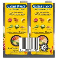 Brou casolà de carn d'olla GALLINA BLANCA, pack 2x1 litre