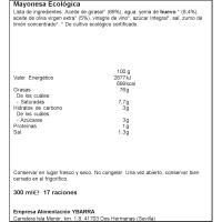 Mayonesa ecológica YBARRA, frasco 300 ml