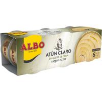 Tonyina clara en oli d`oliva verge ALBO, pack 6x65 g