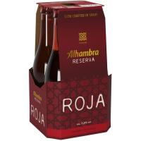 Cerveza Reserva Roja ALHAMBRA, pack botellín 4x33 cl