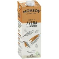 Bebida de avena y almendra MONSOY, brik 1 litro