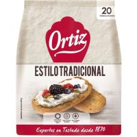 Pan tostado tradicional ORTIZ, 30 rebanadas, paquete 324 g