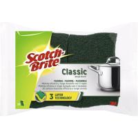 Estropajo fibra verde classic 3 capas SCOTCH BRITE, pack 1unid.