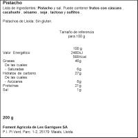 Pistacho tostado LES GARRIGUES, bolsa 200 g