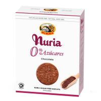 Galetes amb xips de xocolata 0% sucre NURIA, caixa 405 g