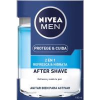 Loción after shave 2en1 NIVEA Men Protege&Cuida, frasco 100 ml