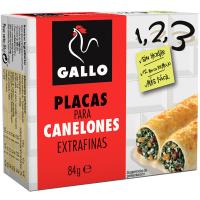 Placas para canelones extrafinas 1,2,3 GALLO, caja 84 g