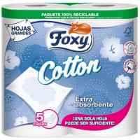 Papel higiénico 5 capas Cotton FOXY, paquete 4 rollos
