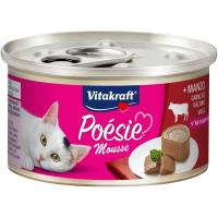 Mousse de vedella per a gat POESIE Vitakraft, llauna 85 g