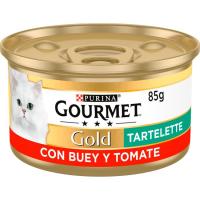 Tartallete de bou&tomàquet per a gat GURMET Gold, llauna 85 g