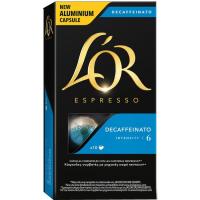 Café descafeinado compatible Nespresso L'OR, caja 10 uds