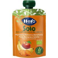 Sólo fruta eco de plàtan-poma-pastanaga HERO, doypack 100 g