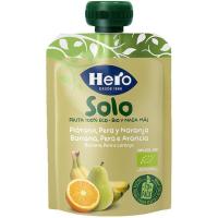 Sólo fruta eco de pera-plátano-naranja HERO, doypack 100 g