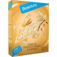 Barreta de xocolata blanca BICENTURY, caixa 120 g